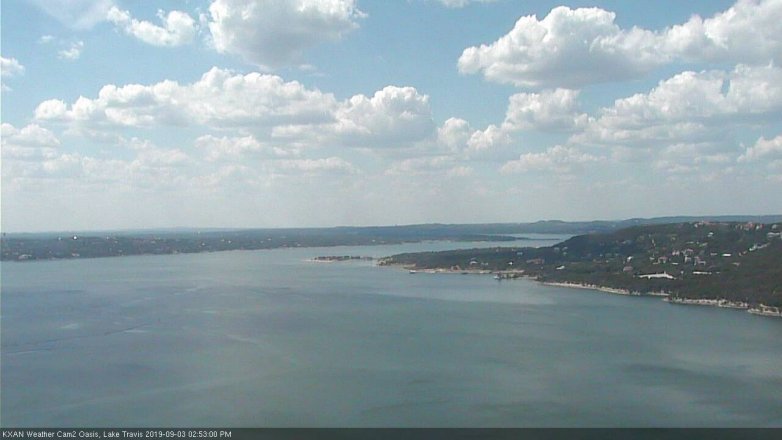 Lake Travis webcam, September 3, 2019 1:55 PM CT