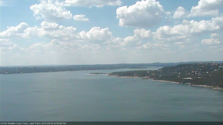 Lake Travis webcam, September 3, 2019 2:00 PM CT