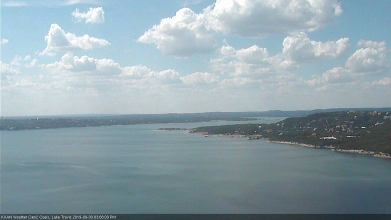 Lake Travis webcam, September 3, 2019 2:10 PM CT
