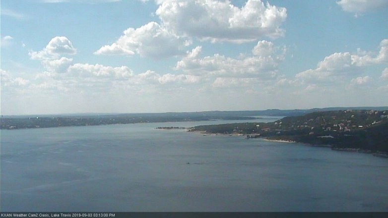 Lake Travis webcam, September 3, 2019 2:15 PM CT