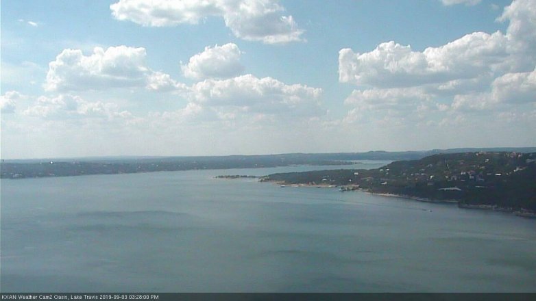 Lake Travis webcam, September 3, 2019 2:30 PM CT