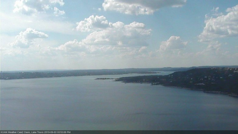 Lake Travis webcam, September 3, 2019 2:55 PM CT