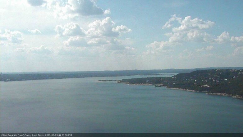 Lake Travis webcam, September 3, 2019 3:05 PM CT