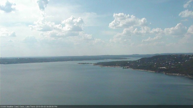 Lake Travis webcam, September 3, 2019 3:10 PM CT