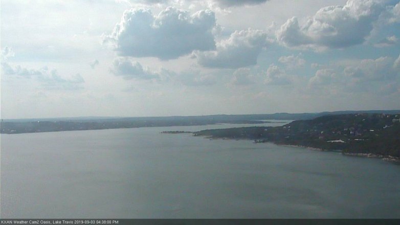 Lake Travis webcam, September 3, 2019 3:40 PM CT