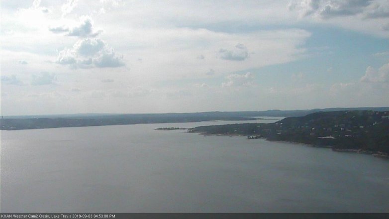Lake Travis webcam, September 3, 2019 3:55 PM CT