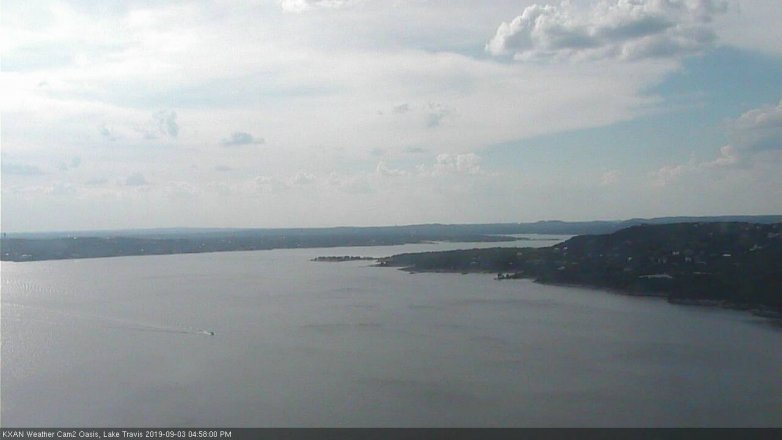 Lake Travis webcam, September 3, 2019 4:00 PM CT