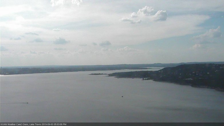 Lake Travis webcam, September 3, 2019 4:05 PM CT