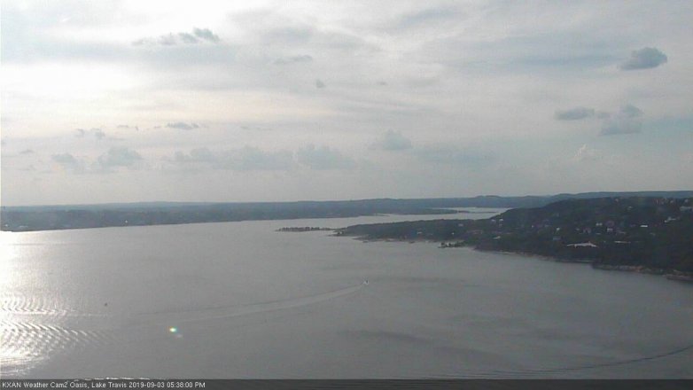 Lake Travis webcam, September 3, 2019 4:40 PM CT