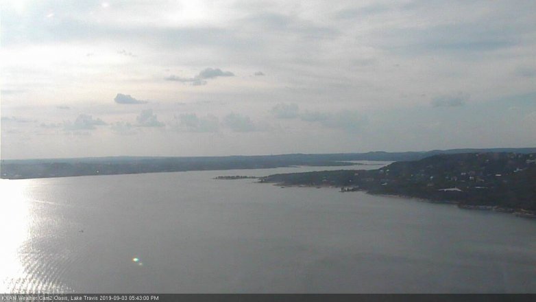 Lake Travis webcam, September 3, 2019 4:45 PM CT