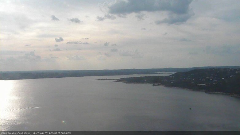 Lake Travis webcam, September 3, 2019 5:00 PM CT