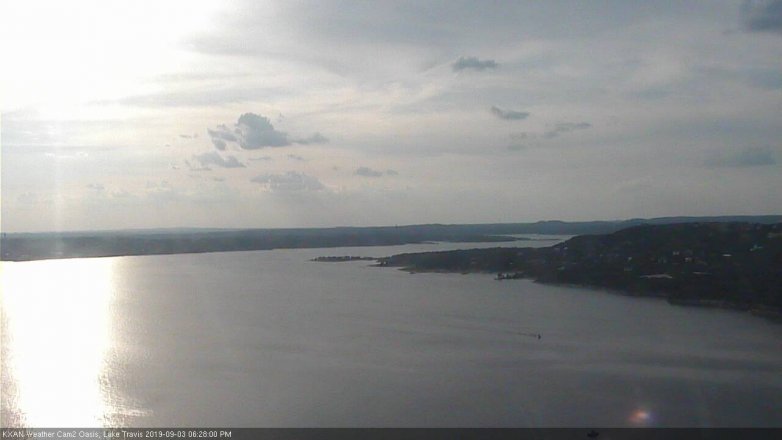 Lake Travis webcam, September 3, 2019 5:30 PM CT