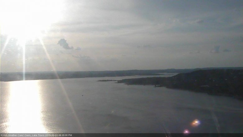 Lake Travis webcam, September 3, 2019 5:40 PM CT