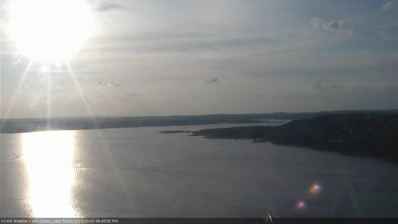 Lake Travis webcam, September 3, 2019 5:50 PM CT
