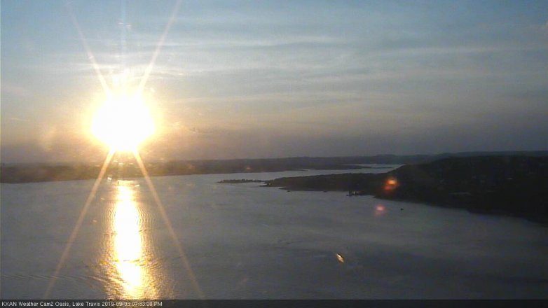 Lake Travis webcam, September 3, 2019 6:35 PM CT