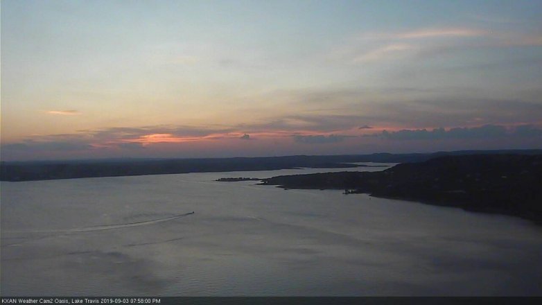Lake Travis webcam, September 3, 2019 7:00 PM CT