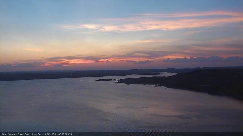Lake Travis webcam, September 3, 2019 7:05 PM CT