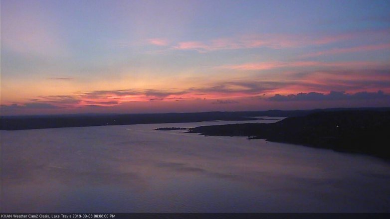 Lake Travis webcam, September 3, 2019 7:10 PM CT