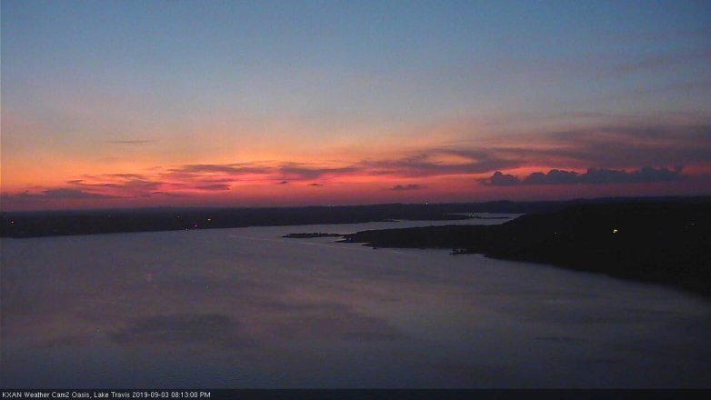Lake Travis webcam, September 3, 2019 7:15 PM CT