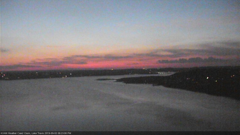 Lake Travis webcam, September 3, 2019 7:25 PM CT