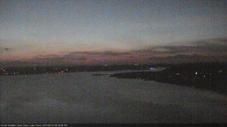 Lake Travis webcam, September 3, 2019 7:30 PM CT