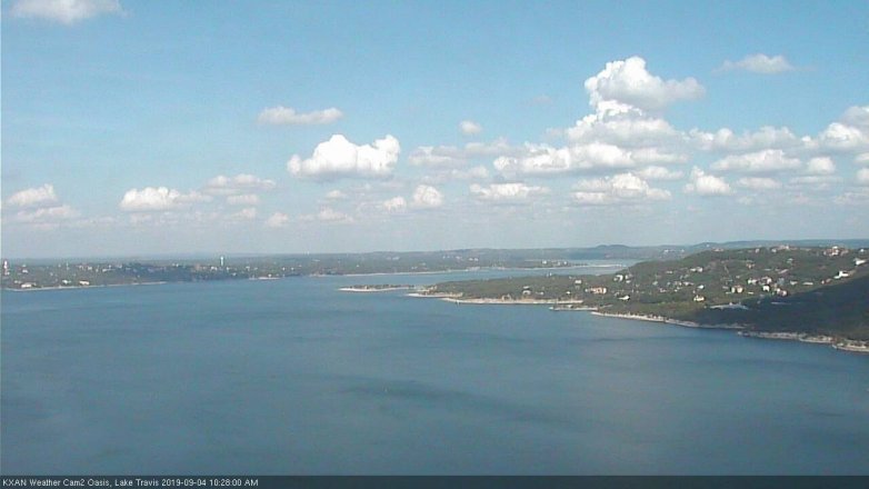 Lake Travis webcam, September 4, 2019 9:30 AM CT