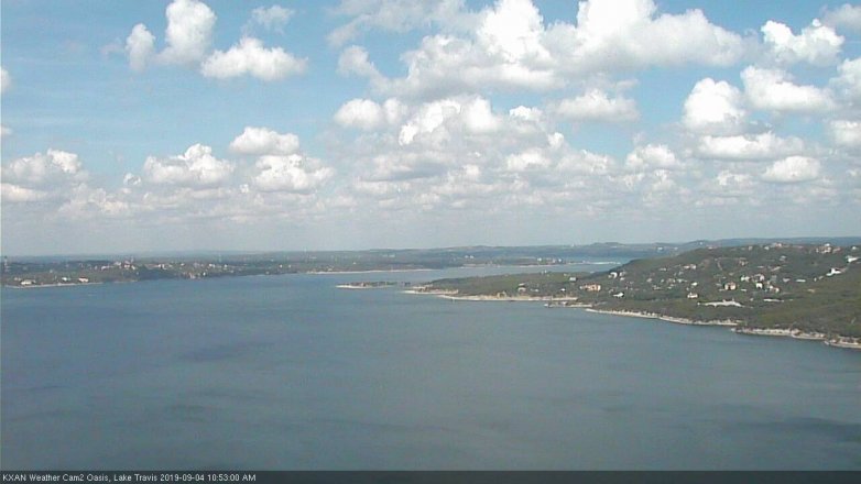 Lake Travis webcam, September 4, 2019 9:55 AM CT