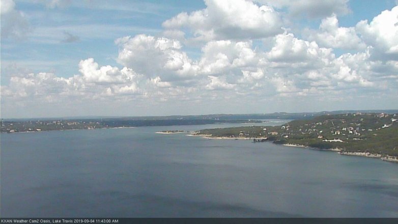 Lake Travis webcam, September 4, 2019 10:45 AM CT
