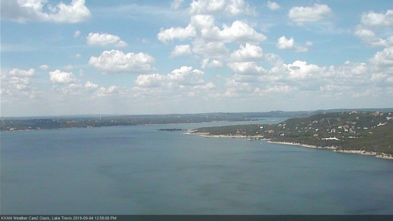 Lake Travis webcam, September 4, 2019 12:00 PM CT