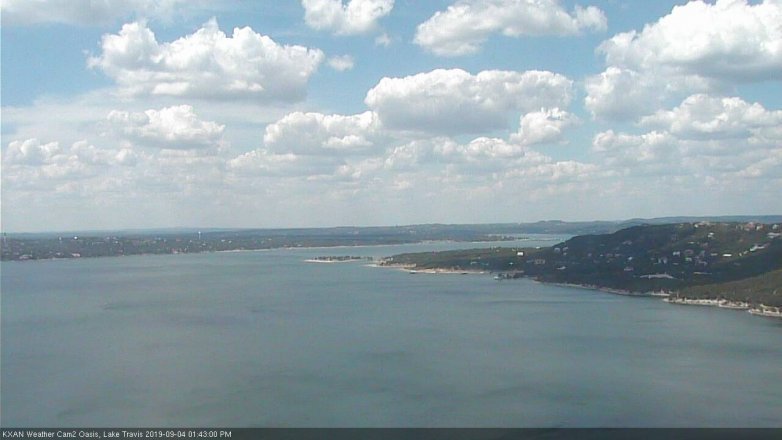 Lake Travis webcam, September 4, 2019 12:45 PM CT