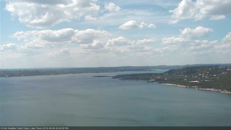 Lake Travis webcam, September 4, 2019 1:45 PM CT