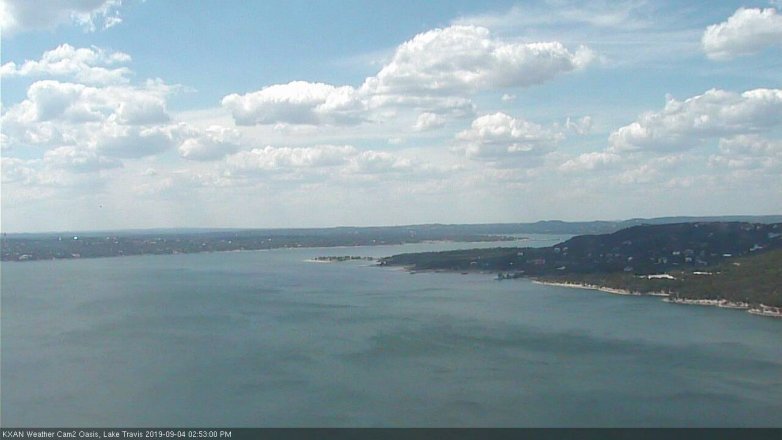 Lake Travis webcam, September 4, 2019 1:55 PM CT