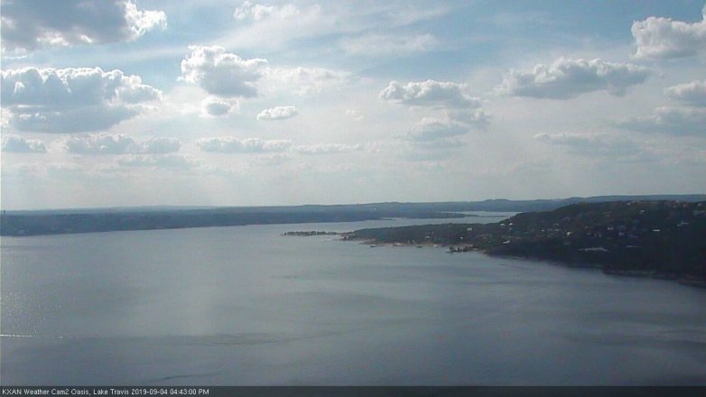 Lake Travis webcam, September 4, 2019 3:45 PM CT