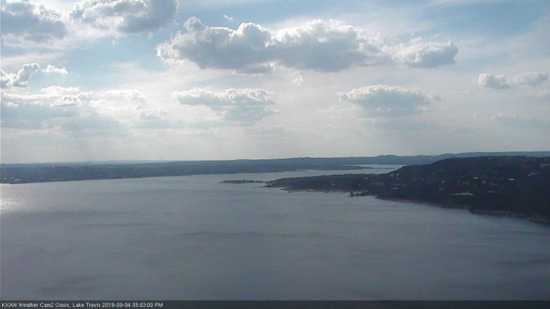 Lake Travis webcam, September 4, 2019 4:05 PM CT