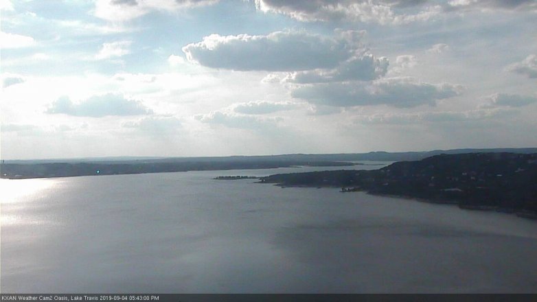Lake Travis webcam, September 4, 2019 4:45 PM CT