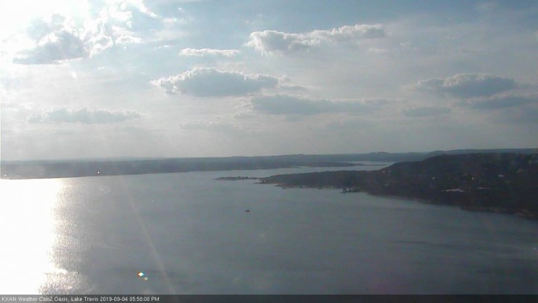 Lake Travis webcam, September 4, 2019 5:00 PM CT