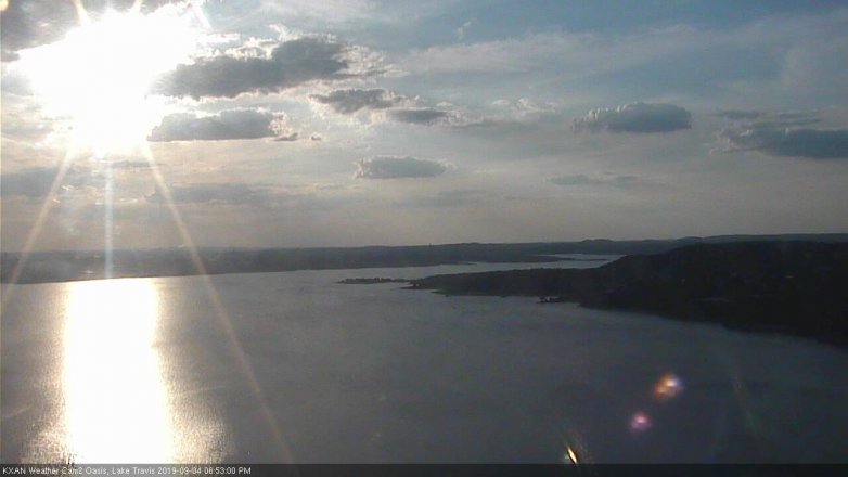 Lake Travis webcam, September 4, 2019 5:55 PM CT