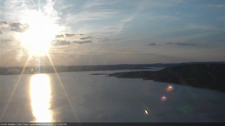 Lake Travis webcam, September 4, 2019 6:15 PM CT