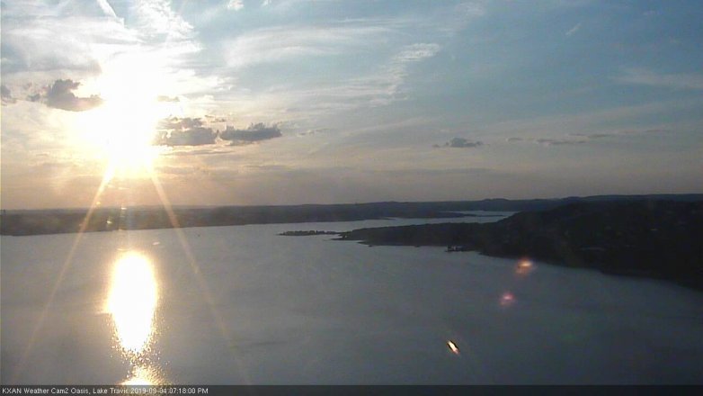 Lake Travis webcam, September 4, 2019 6:20 PM CT