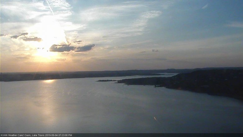 Lake Travis webcam, September 4, 2019 6:25 PM CT