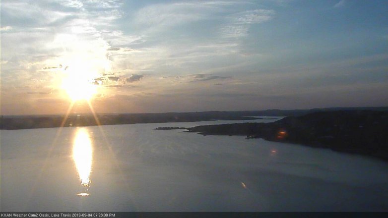Lake Travis webcam, September 4, 2019 6:30 PM CT
