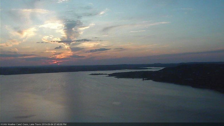 Lake Travis webcam, September 4, 2019 6:50 PM CT