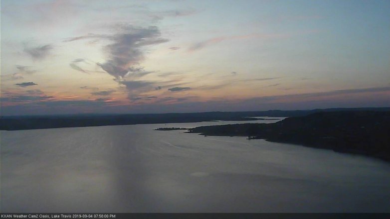 Lake Travis webcam, September 4, 2019 7:00 PM CT