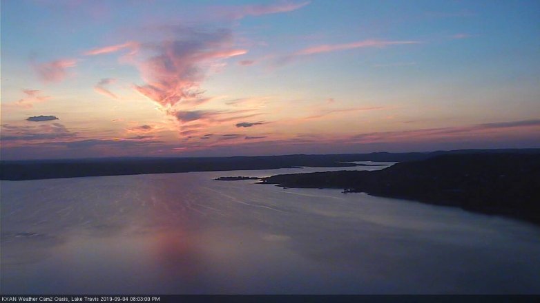 Lake Travis webcam, September 4, 2019 7:05 PM CT