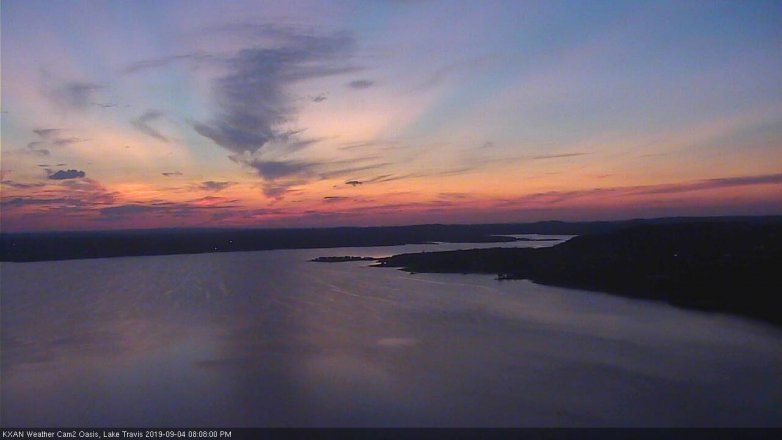 Lake Travis webcam, September 4, 2019 7:10 PM CT