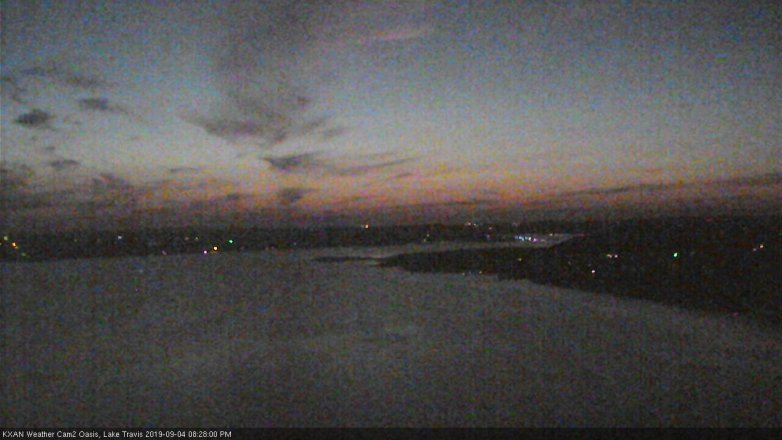 Lake Travis webcam, September 4, 2019 7:30 PM CT