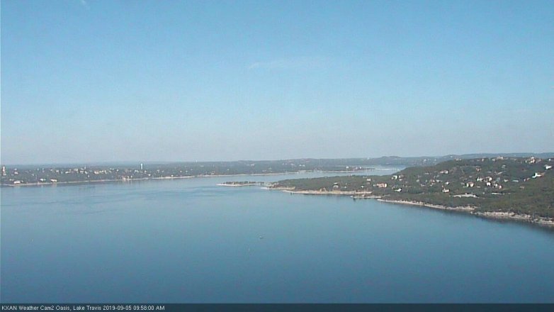 Lake Travis webcam, September 5, 2019 9:00 AM CT