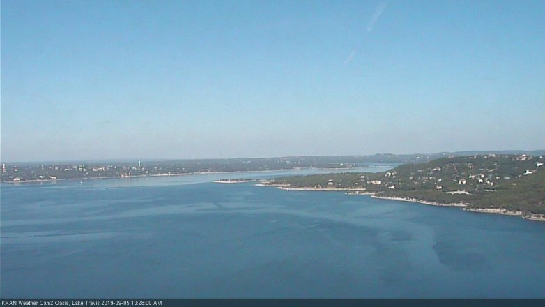 Lake Travis webcam, September 5, 2019 9:30 AM CT
