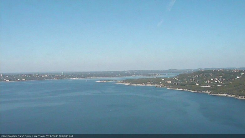 Lake Travis webcam, September 5, 2019 9:35 AM CT