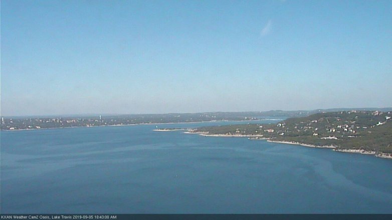 Lake Travis webcam, September 5, 2019 9:45 AM CT
